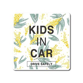 Mimosa Baby Car Magnet 4.7 inches (12 cm) Kids Incar: BABY/KIDS IN CAR (KIDS)