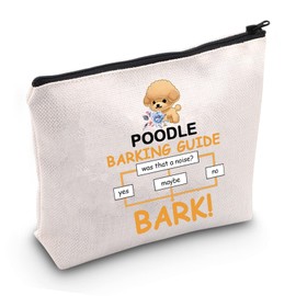 Poodle Dog Cosmetic Make up Bag Poodle Barking Guide was That A Noise Dog Breed Bark Poodle Lover Gift (Poodle Barking bag CA)