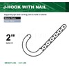 Highcraft PXJHNG002-10 PEX Support J-Hook Hanger with Nails; for 2