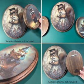 Unbranded GOTHIC PINK DRAGON WOODEN DECOR, Victorian Wood Plaque, Fantasy Animal Wall Art - 8.7in x 11.5in