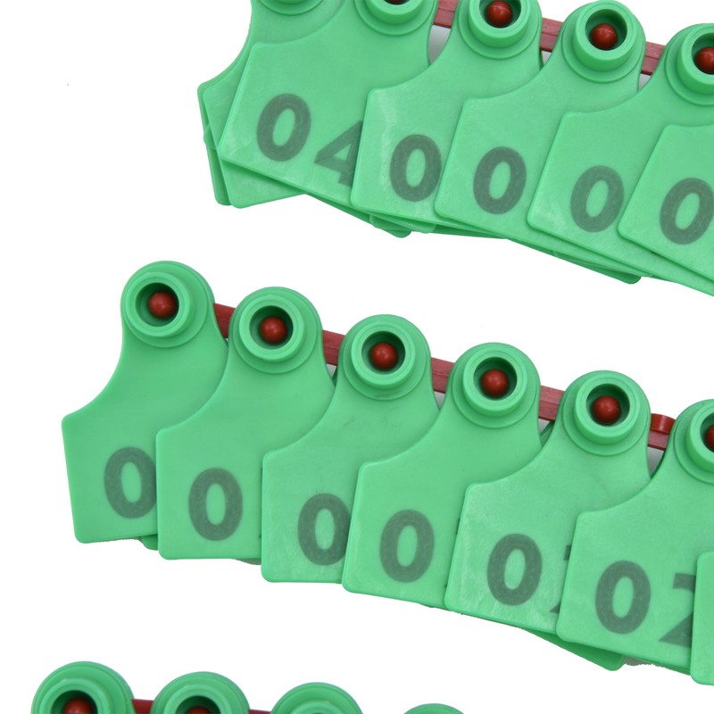 100Pcs TPU Pig Cow Ear Tag with Number 001‑100 Ear