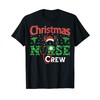 Nurse Christmas Shirt Funny Reindeer Christmas Nurse Crew T-Shirt, black