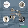 EAI Nickel Door Handle Latch Set | Round Internal Door