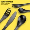 Black Silverware Set, Bysta 20-Piece Flatware Set, Stainless Steel Utensils