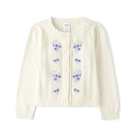 Gymboree,Girls,and Toddler Long Sleeve Cardigan Button Up Sweater,Simply Lavender,5T