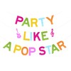 Sursurprise Pop Star Birthday Decorations, Party Like A Popstar Banner