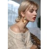 FindChic Wide Hoop Earrings for Women 18K Gold Plated 60mm