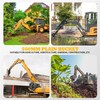 Jecoupoon 500mm Plain Bucket Attachment No Teeth Bucket Compatible with