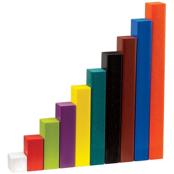 hand2mind Plastic Cuisenaire Rods Individual Kit For Kids Ages  5-13, Hands On Math Manipulatives For Kids To Learn Numbers, Fractions, And Ratio, Homeschool Supplies (Set of 74)