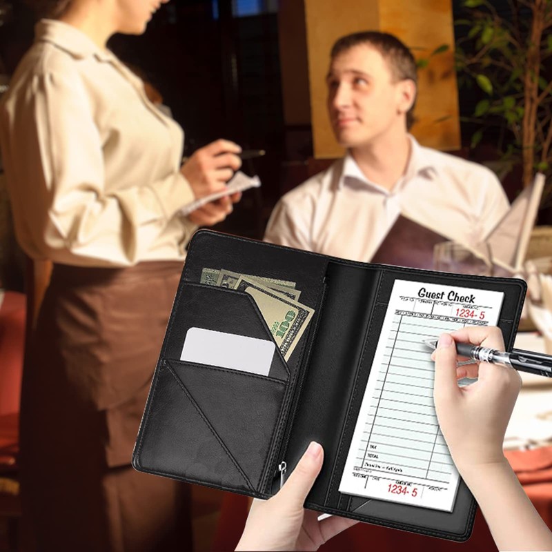 Rossy Server Books for Waitress PU Leather Waiter Book Server