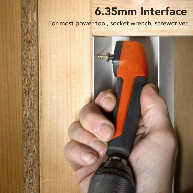 Right Angle Drill Adapter Hex Interface Electric Screwdriver Corner Attachment