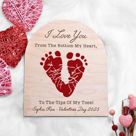 My First Valentine's Day Handprint Footprint Art, DIY Footprint Art, Our First Valentine, Valentine's Day Handprint Art, Baby's First Valentine's Footprints, 2025 Valentines Day Keepsake (Style C)