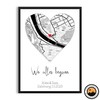 Mountiki® Wo alles begann personalisierte Landkarte Geschenk Bild | Personalisiert