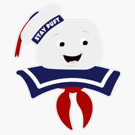Stay Puft Waterproof Vinyl Window Bumper Sticker Decal 5"