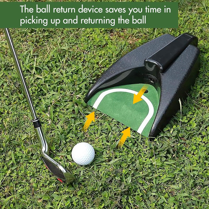 Golf Automatic Putting Cup, Golf Return Machine with 5Pcs Golf