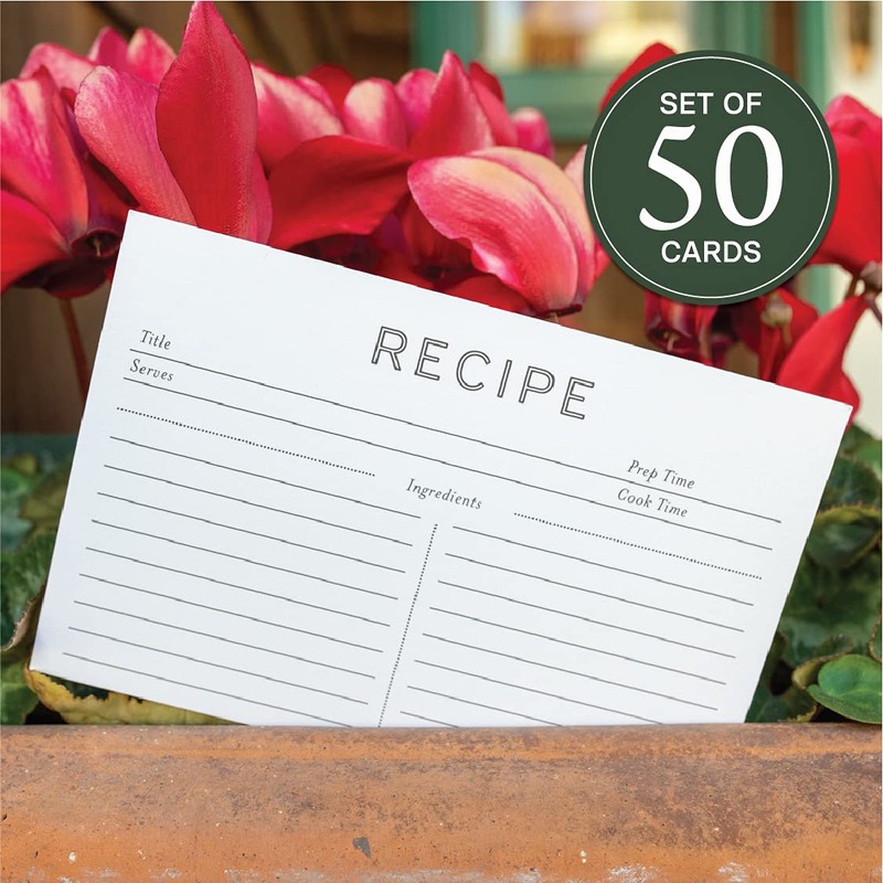 Jot & Mark Recipe Cards 4x6 Inches Blank Double Sided,