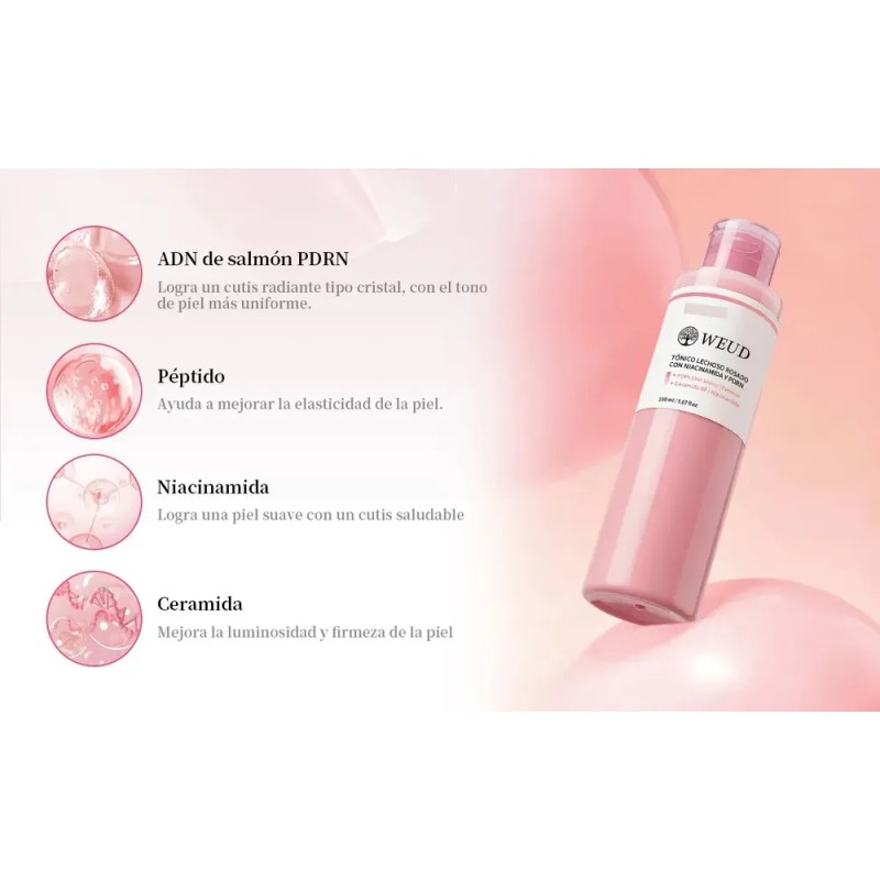 Tónico Lechoso Pdrn Niacinamida Hidratante Luminosidad 150ml