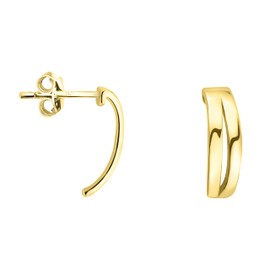 SOFIA MILANI - Women's Earrings 925 Silver - Twin Creole Earrings, Yellow Gold, No Gemstone