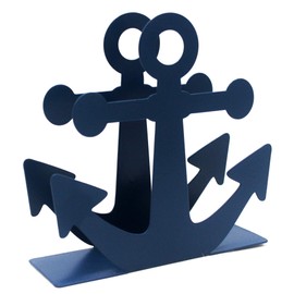 BetyHom Vintage Metal Nautical Anchor Napkin Holder (BLUE)