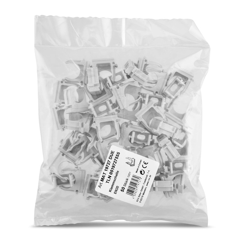 REV Ritter ISO Fixed Pipe Clamp EN 20 Pack of