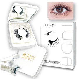 IIUDA Magnetic False Eyelashes Kit - Soft Lightweight Breathable Reusable Durable Easy to Apply & Remove | Glue-Free Natural Look Stunning Volume & Length | Everyday Wear Special Occasions Makeup