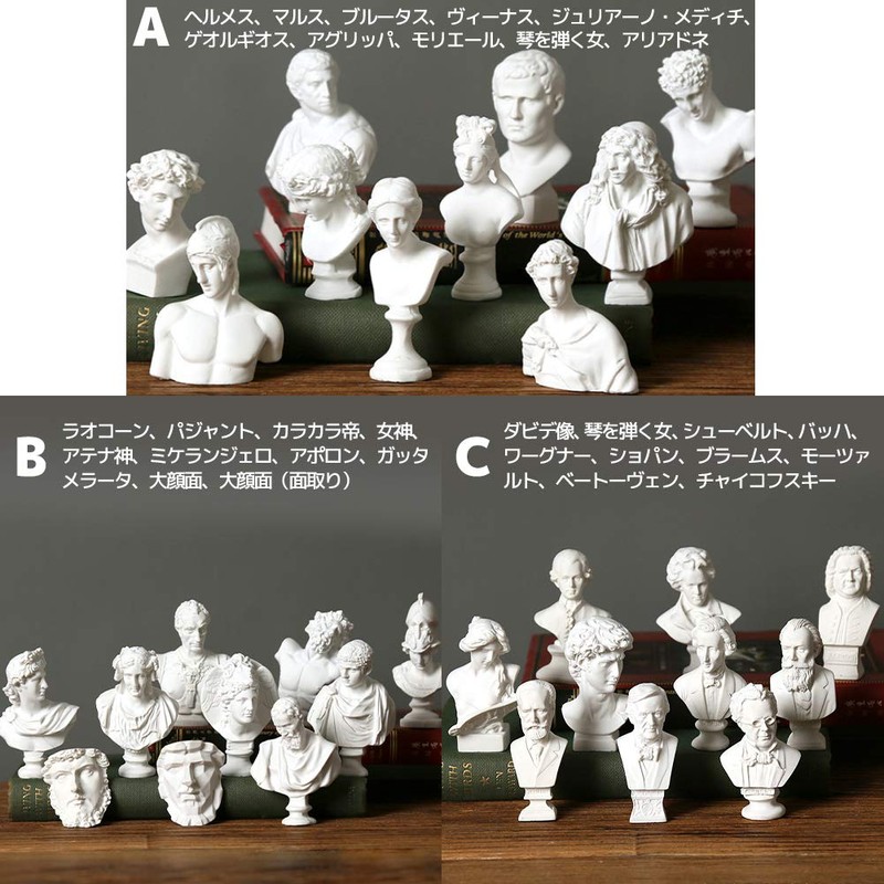 FUPUTWO Gypsum Statue Miniature Figurine Replica Gypsum-Style Drawing Resin Set