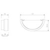FloPlast White Half Round Gutter External Stop End 112mm
