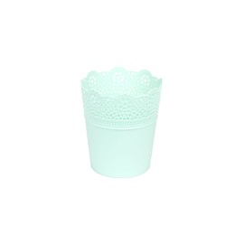 Prosper Plast DLAC115-573U 11.2 x 13 cm Lace Flowerpot - Light Green