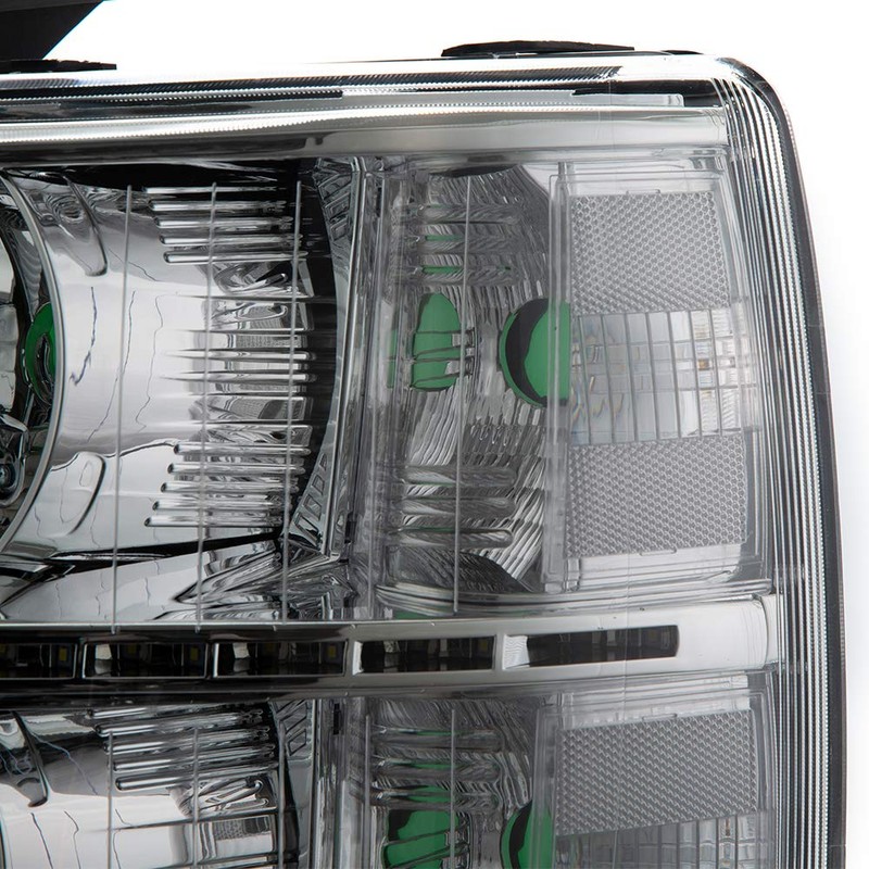 G-PLUS LED DRL Headlights, Compatible with Chevy Silverado 1500 2007-2013/Fit