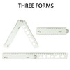 ALLY-MAGIC Folding Ruler, 4 Pcs 30cm Folding Geometric Ruler Flexible
