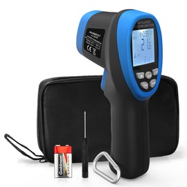 Digital Pyrometer Infrared Thermometer, Temperature Gun -58 to 2480℉(-50℃ to 1360℃) Non-Contact Measuring for HVAC Kiln Forge Casting