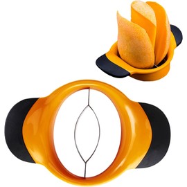 Kitchen Fruit Corer Slicer Mango Slicer Stainless Steel Blade Peeler And Corer Tool Mango Separator With Non-Slip Handle