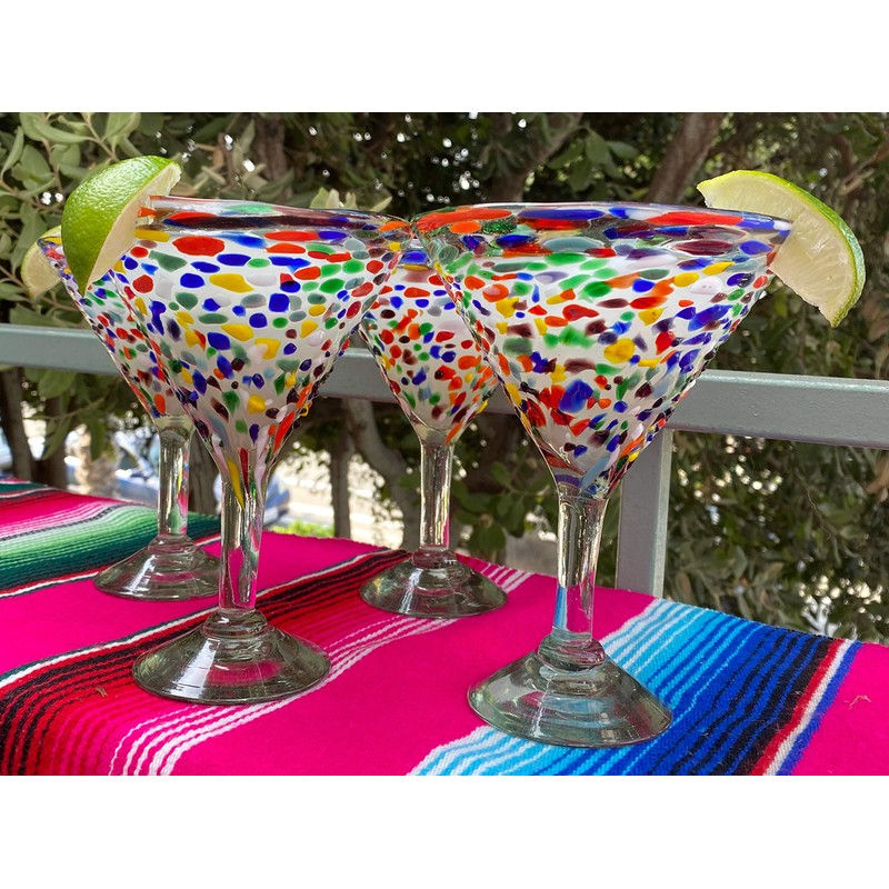 Mexican Hand Blown Glass – Set of 4 Hand Blown