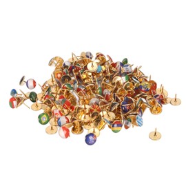 Ausla Nationalflagge Push -Stifte, Edelstahlkarten -Daumenkarten, 200 PCs für Reisekarten und Bulletin Boards