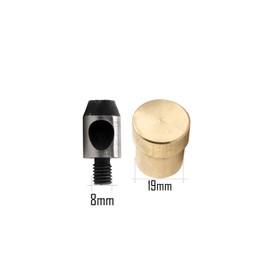 Trimming Shop 10mm Multi-Layer Hole Cutter Punch Tool with Gold Base for Universal Hand Press Machine for Fabrics and DIY Leather Crafts, Fastening and Securing Clothes