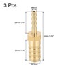 sourcing map Straight Brass Barb Fitting Reducer, Fit Hose ID
