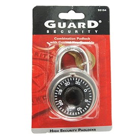 Guard Security 55154 Combination Padlock with Control Key Override, 48mm