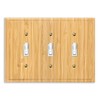 Solid Wood Triple Toggle Light Switch Plate 4.8" X6.8" Wall