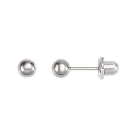 Inverness 4 mm Titanium Piercing Earrings, Sterile Hypoallergenic for Sensitive Ears, Hipoalergénico para oídos sensibles (Ball Stud 4 mm). Packaged in sterile, tamper-resistant cassettes.