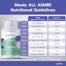 Bari Life Just One Chewable, Once Daily Bariatric Multivitamin and Iron