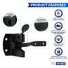 XFORT® Black Auto Gate Latch, Garden Gate Latch, Door Catch,