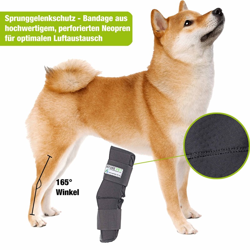 Nature Pet Sprunggelenk Schutz Bandage 165° Winkel für Hunde/Tarsalgelenk Bandage