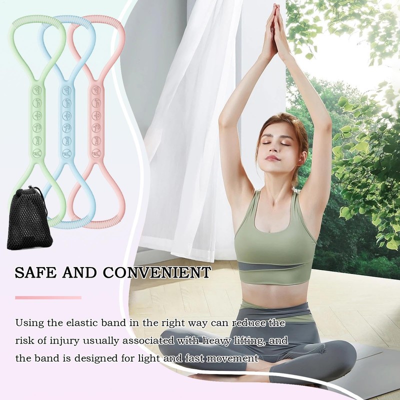 Stretch Bands for Shoulder,8 Shaped Elastic Stretch Bands | Hand