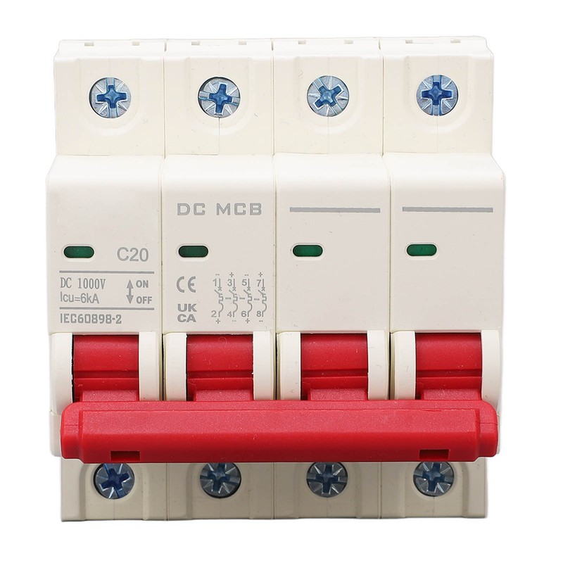 4P Miniature Circuit Breaker DIN Rail Mounting Overload Protection Switch