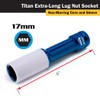 Titan 21117 1/2-Inch Drive x 17mm Non-marring Impact Extra-Long Lug