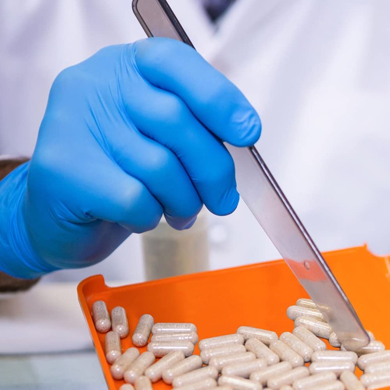 TRONEX 9393-30 Chemo-Rated Exam Glove, Nitrile, Large, Blue (Pack of