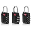 TRUEIN 3 Pack Suitcase Locks, 3-Digit TSA Approved Luggage Locks,