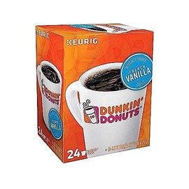 Dunkin' Donuts 2519292 French Vanilla Coffee K-Cup Pods Medium Roast 24/Box (400847)