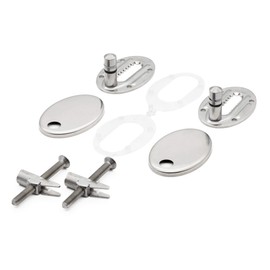 LUVETT Toilet Seat Attachment XXL Eccentric Special Hinge Set C8502G Stainless Steel Colour: Stainless Steel