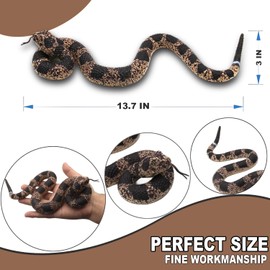 Rubber Snakes Fake Snake Rattlesnake - Realistic Keep Birds Away - Prank Life Size Toy That Look Real - Garden Plastic Scare Birds - Christmas Toys
